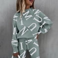 thumbnail image 4 of GZWYHT Sets for Women Long Sleeve Sets for Women Suit And Sleeve Pullover Joggers Women's 2 Long Tops Drawstring Printed Women Suits & Sets Lounge Sets for Women Track Suits for Women Set Grey L, 4 of 9