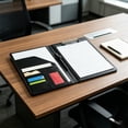 thumbnail image 5 of Leather Portfolio Folder, A4 Padfolio Business Organizer with Notepad and Pen for Office, Interviews, and Travel, 5 of 9