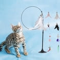 thumbnail image 1 of BELOVING Cat Teaser Toy Flexible Exerciser Handheld Teaser Toy for Prowl Jump White, 1 of 10