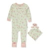 Sleep On It Baby Girls' Flamingo Coveralls With Security Blanket - white, 12 months (Infant)