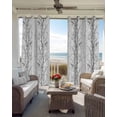 thumbnail image 4 of Blackout Curtains for Bedroom, Black Gray Room Darkening Window Drapes for Living Room, Pastoral Botanical Branch Aesthetics Thermal Insulated Grommet Curtains, 42x45 inch, 2 Panels, 4 of 9