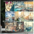 thumbnail image 4 of Ambesonne Nautical Shower Curtain, Venice Canals, 69"Wx75"L, Multicolor, 4 of 5