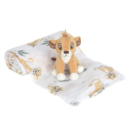 Lambs & Ivy Disney Baby Lion King Simba Swaddle Blanket & Plush Toy Gift Set