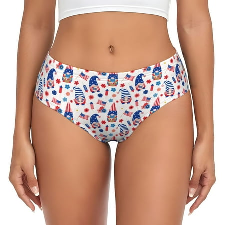 Womens Underwear - 4th Of July No Show Seamless Underwear for Women  Kawaii Soft Stretch Women s Panties  Hipster Ladies Panties Bikini Underwear Briefs