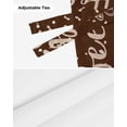 thumbnail image 6 of Tie Up Valance Curtain for Kitchen, Coffee Beans Cup Drink on Brown Rod Pocket Short Curtains Adjustable Tie-Up Shade Valances, Vintage Cafe Style Window Treatment for Bathroom Living Room Bedroom, 6 of 7