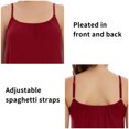 thumbnail image 4 of COMFREE Women's Camisole with Built in Bra Tank Top Flowy Swing Pleated Tank Top Cami with lace Trim Red Wine, 4 of 7