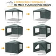 thumbnail image 5 of SANOPY 10' x 10' Pop Up Canopy Tent with 4 Removable Waterproof Sidewalls, With 4 x Ropes & 8 x Stakes, Instant Commercial Portable Canopy Tent, UV Protection for Outdoor Events, Camping, 5 of 12