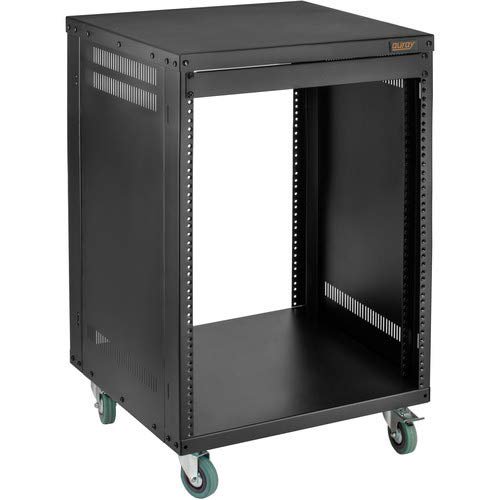 Auray Rack d'Équipement en Acier 12U avec Roulettes de 3 Pouces (12 RU)