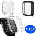 thumbnail image 1 of 2 piezas para caja de reloj fitbit versa2 - transparente + negro Adepaton 2033908-1, 1 of 9
