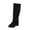 Black, variant on Dasayo Wide Calf Womans Boots Mid-Calf Black Slouch Low Heel Dressy Bow Boots Shoes Women 36