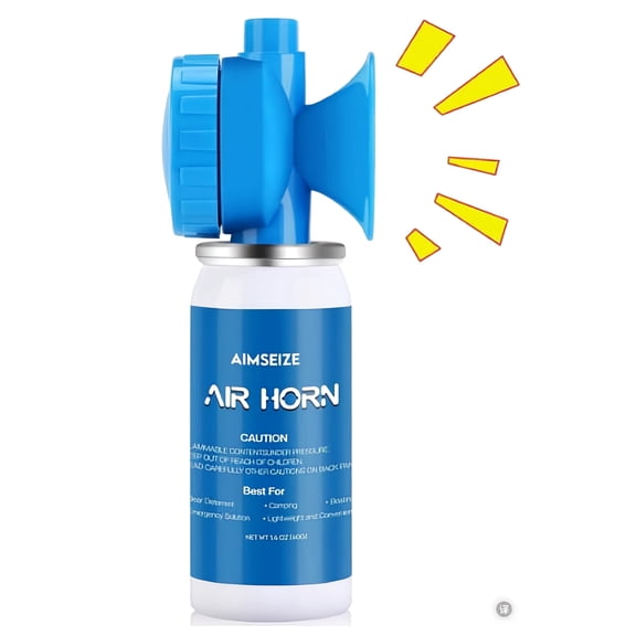 AIMSEIZE Air Horn Bear Protection 120dB Heard up to 0.5 mile Away,Bear Horn for Hiking Camping Biking and Outdoor Protection Blue (1 Bottle)
