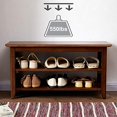 thumbnail image 2 of ACRO Storage Bench Wooden Shoe Bench Rustic Solid Wood Entryway Bench (Brown,23.6"), 2 of 5