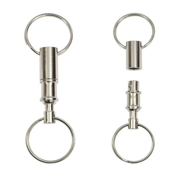 Unbranded Detachable Key Ring Quick Release Detachable Removable Pull Quick Release Key Chain Keychain Keyring Silver