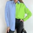 thumbnail image 2 of Camisas Para Mujer, Camisetas de Gran Tamaño, Manga Larga, Cuello Vuelto A La Moda, Camiseta Informal A Juego de Colores, Camisetas Odeerbi ODB134369, 2 of 8