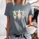 thumbnail image 2 of Moda Mujer Causal Pascua Cuello redondo Blusa estampada Camiseta de manga corta Tops de verano Pompotops  hkajfhjk461157, 2 of 6