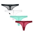 thumbnail image 5 of Women's Sexy Sheer Panties Thongs Mesh G-Strings Low Rise Brief Underwear, 4-Pack, 5 of 9
