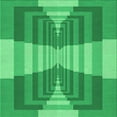 thumbnail image 1 of Ahgly Tapis d'Intérieur Lavable en Machine Carré Transitionnel Vert Néon, 4 Pieds Carré, 1 of 7