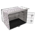 thumbnail image 6 of Hippie Dog Crate Cover, Print of Repetitive Bohemian Feathers and Arrows Native Tribal Elements, Easy to Use Pet Kennel Cover Small Dogs Puppies Kittens, 7 Sizes, Violet and Multicolor, by Ambesonne, 6 of 6
