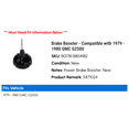 thumbnail image 2 of Brake Booster - Compatible with 1979 - 1980 GMC G2500 - Replacement, 2 of 3
