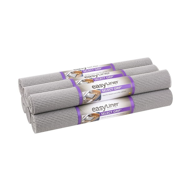 EasyLiner Select Grip, 12 in. x 10 ft. Grey Shelf Liner 6 Count