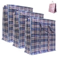 thumbnail image 3 of 3 PC Tote Reusable Bags Large Laundry Zipper Bag Shopping Organizing Groceries, 3 of 4
