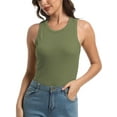 thumbnail image 4 of Women Tank Tops Summer Sleeveless Basic Cami Top Shirt Slim Racerback Blouses, 4 of 7