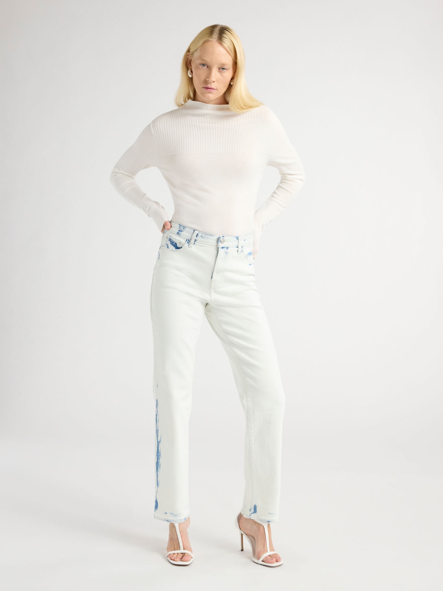 Scoop Women’s High Rise Stovepipe Jeans, Sizes 0-18