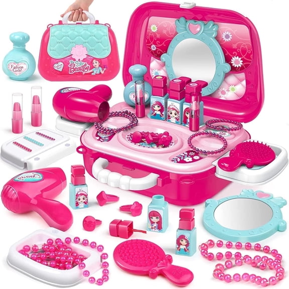 Kids Makeup Set for Little Girls, Play Makeup Kits for Toddler Girls, Toddler Toys for Girls 2 3 4 5 Year Old
