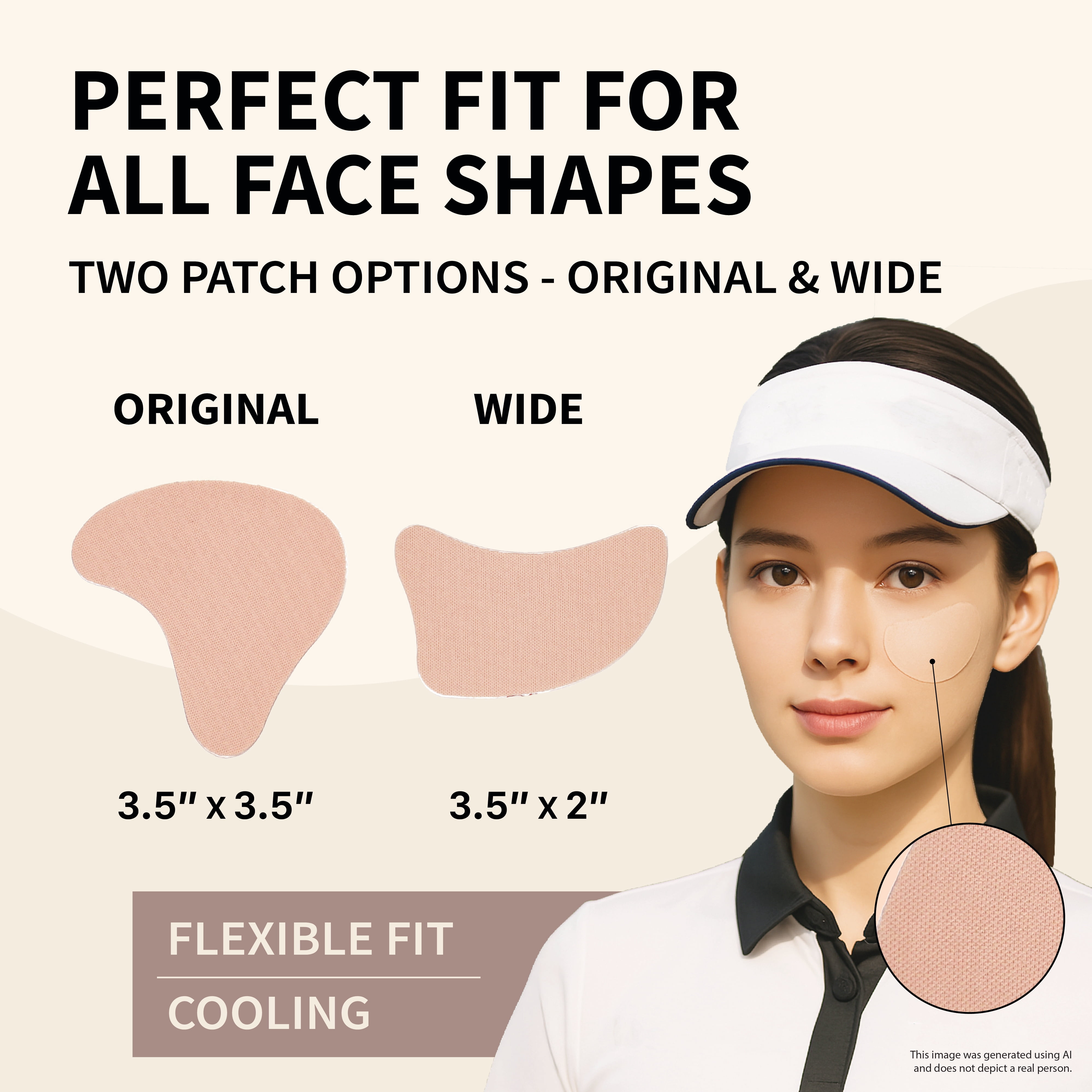 ODB Men Sun Patch, Reusable Under Eye UV Protection for Golf, Hiking, Driving, Outdoor Sports | Cooling Sunblock Patches, Scar & Sun Damage Protection