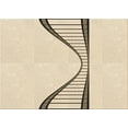 thumbnail image 1 of Ahgly Company Tapis Rectangulaire d'Intérieur Lavable en Machine Beige Transitionnel, 2 Pieds x 5 Pieds, 1 of 7