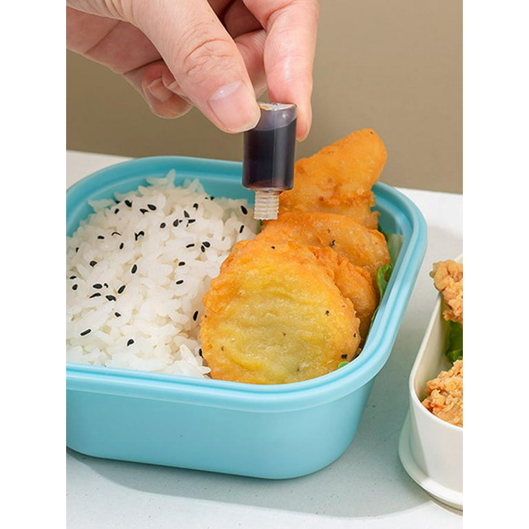 Tohuu Portable Sauce Bottle Squeeze Condiment Bottle With Dust Cover  Portable Sauce Jars Lunch Box Dressing Dispensers For Kids Adults Bento Box  easy to use 