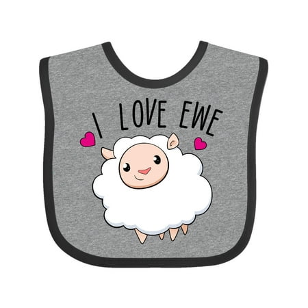 

Inktastic I Love Ewe- cute sheep Gift Baby Boy or Baby Girl Bib