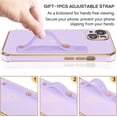 thumbnail image 6 of iPhone 13 Case, iPhone 13 Phone Case Love Heart Cute Case with Wristband Kickstand Holder Soft TPU Plating Bumper Protective Slim Shockproof iPhone 13 Case Cover for Girls Women, Purple, 6 of 14