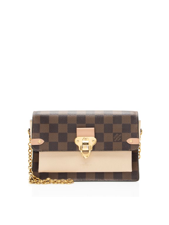Pre-Owned Louis Vuitton Damier Ebene Vavin Chain Wallet