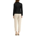 thumbnail image 3 of INSPIRE CHIC Women's Point Collar Button Up Long Sleeve Satin Office Business Casual Shirt, 3 of 6