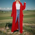 thumbnail image 2 of VISALY Long Cardigans Long Sleeve Cardigan Long Sweaters for Women Cardigan Open Front Plus Size Cable Knit Duster Cardigans Winter Coat Chunky Cardigan Sweaters Cardigan with Pockets Rd2 Xxl, 2 of 5