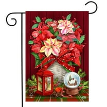 Briarwood Lane Christmas Poinsettia Basket Garden Flag