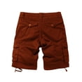 thumbnail image 3 of Matchstick Men Loose Solid Cargo Shorts with 8 Pockets, 3 of 8