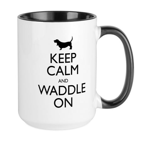 

CafePress - Keep Calm And Waddle On Large Mug - 15 oz Ceramic Large Mug