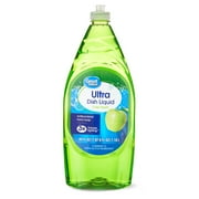 Great Value Antibacterial Hand Soap Ultra Dish Liquid, Crisp Apple, 40 fl oz