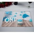 thumbnail image 2 of PKQWTM Gourmet Cake Blue Balloons Cake Smash First Year Concept Kitchen Dining Table Mats Placemats Size 12x18 Inches, Set of 2 Pieces, 2 of 2