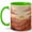 Green, variant on Desert Canyon Sunset Coffee Mug, Boho Southwest Landscape Design, 11 oz Ceramic Cup