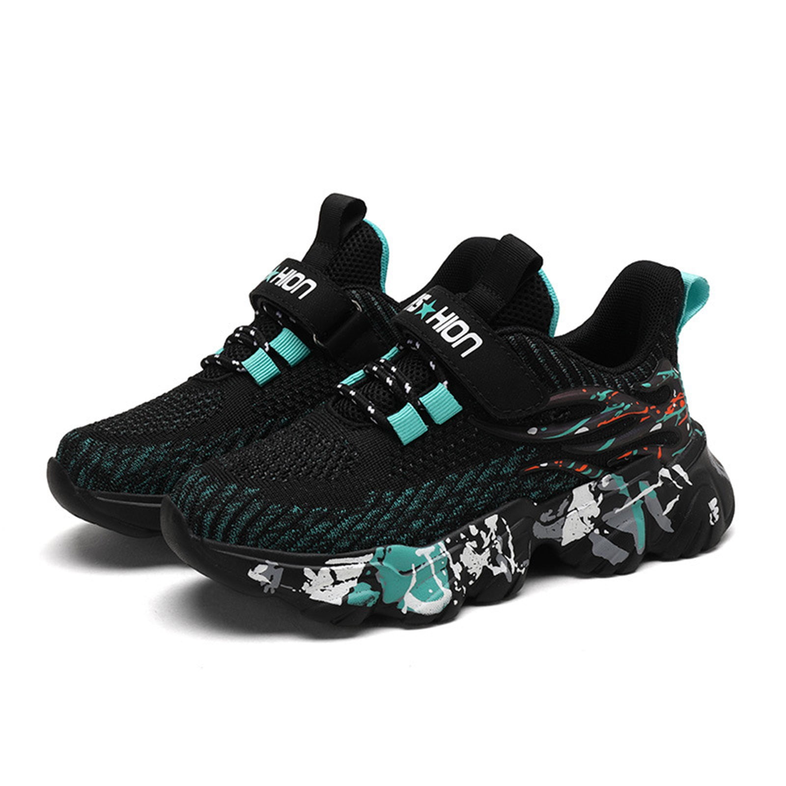 NIEWTR Unisex-Child Sneakers Toddler Boys Girls Running Leather Sneakers Breathable Mesh Athletic Shoes Lightweight Kids Walking Shoes Casual Shoes Walking/Running Shoes (Blue,4.5)