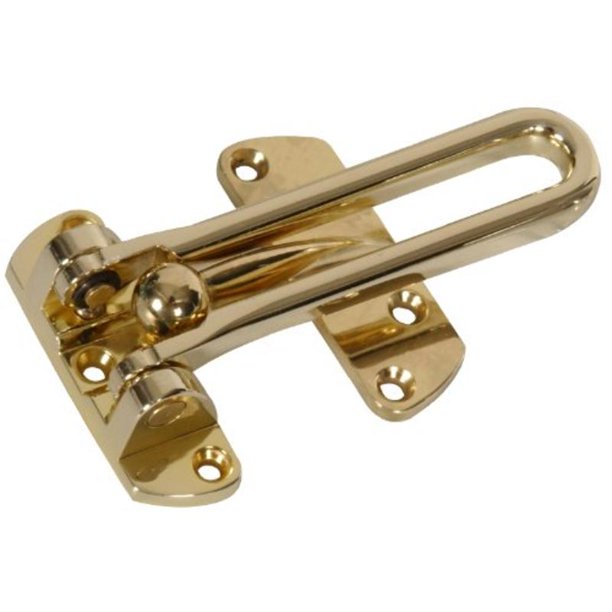 Door Security Guard, Brass Finish Hillman Misc Door Hardware 851213 008236863192