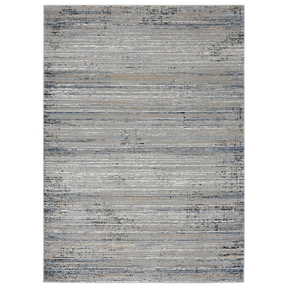 United Weavers Austin Area Rug 4540 20860 Westway Blue Bars Banded 5' 3" x 7' 2" Rectangle