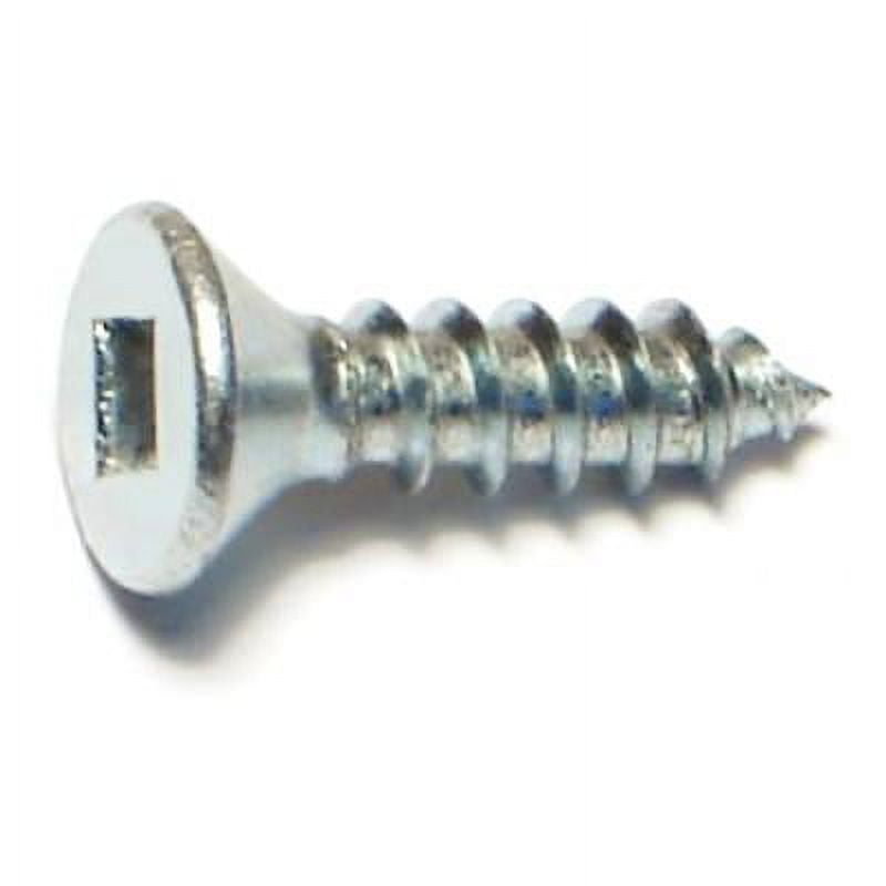 #8 x 5/8 Zinc Plated Steel Square Drive Flat Head Sheet Metal Screws