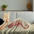 thumbnail image 3 of Seahorses Nautical Soft Flannel Fleece Throw Blanket, Graphic Colorful Beach Coral Reef Vintage Design Print, Cozy Plush for Indoor and Outdoor Use, 70" x 90", Forest Green Sand Brown, by Ambesonne, 3 of 5