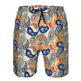 thumbnail image 4 of Yiaed Fashionable Paisley Print Men's Swim Trunks with Lining Quick Dry Sports Shorts Beach Shorts Boardshorts-X-Large, 4 of 5