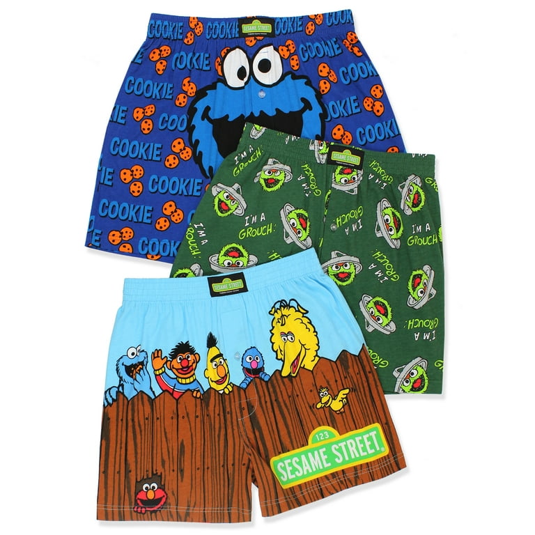 Sesame Street Elmo Cookie Monster Men's Male Boxer Shorts MF21606BX