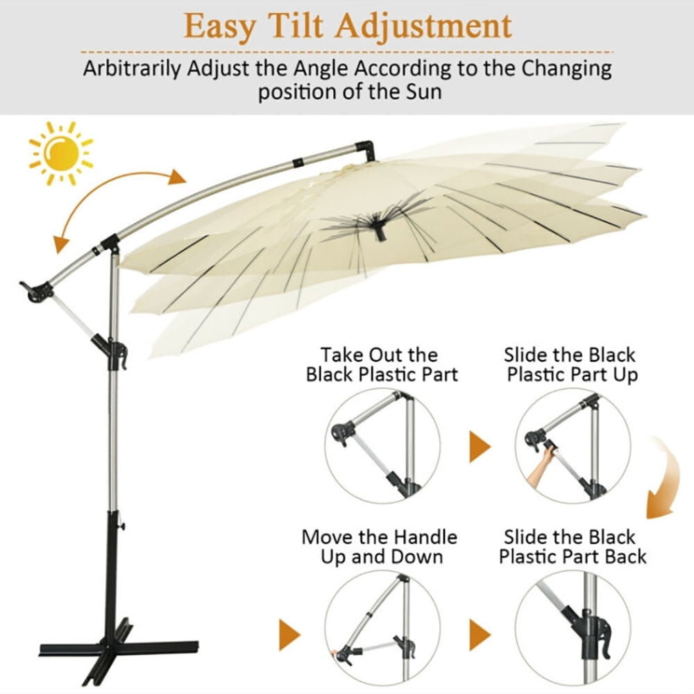 Aimee Lii 10 Feet Patio Umbrella Market Hanging Umbrella for Backyard Poolside Lawn Garden, Outdoor Umbrellas for Patio, Beige Aimee Lii 10 Feet Patio Umbrella Market Hanging Umbrella for Backyard Poolside Lawn Garden, Outdoor Umbrellas for Patio, Beige